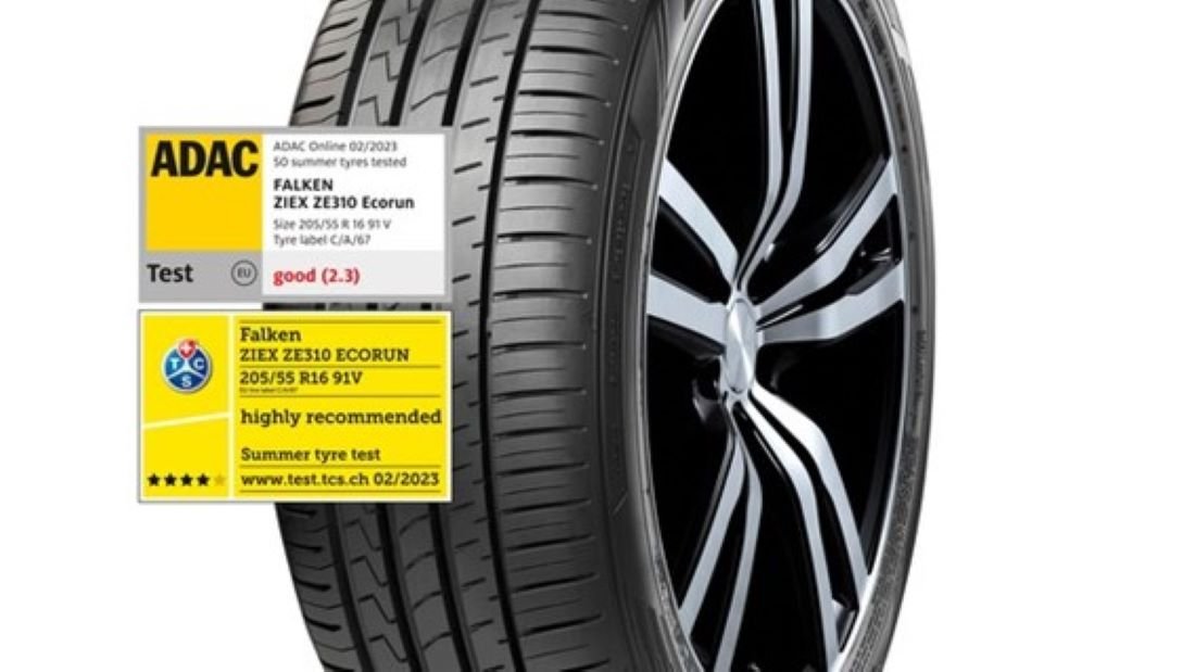 Pneus Falken ZIEX ZE310 Eco Run altamente recomendados pelo ADAC